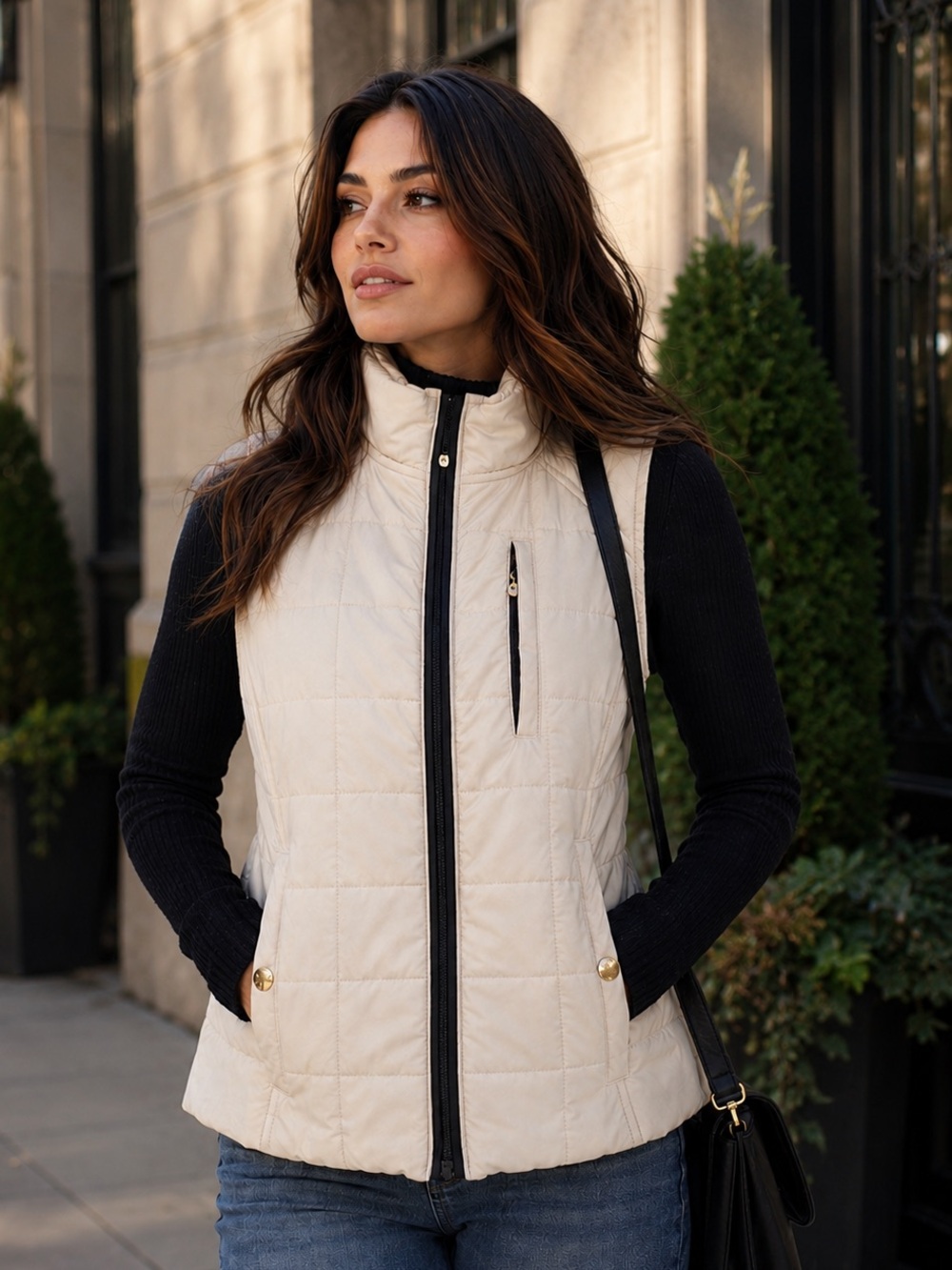 ✨ Lauren Ralph Lauren Cream Quilted Puffer Vest ✨